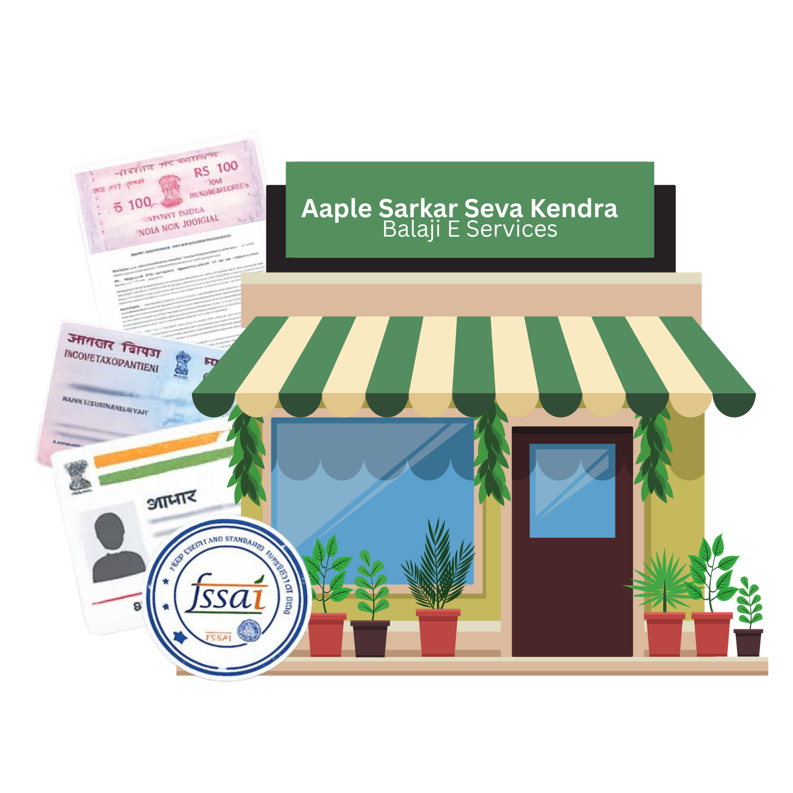 Aadhar Card PAN Card & Domicile Certificate Service in Dahisar Mumbai at Balaji E Services. Fast & Reliable Government document Process.